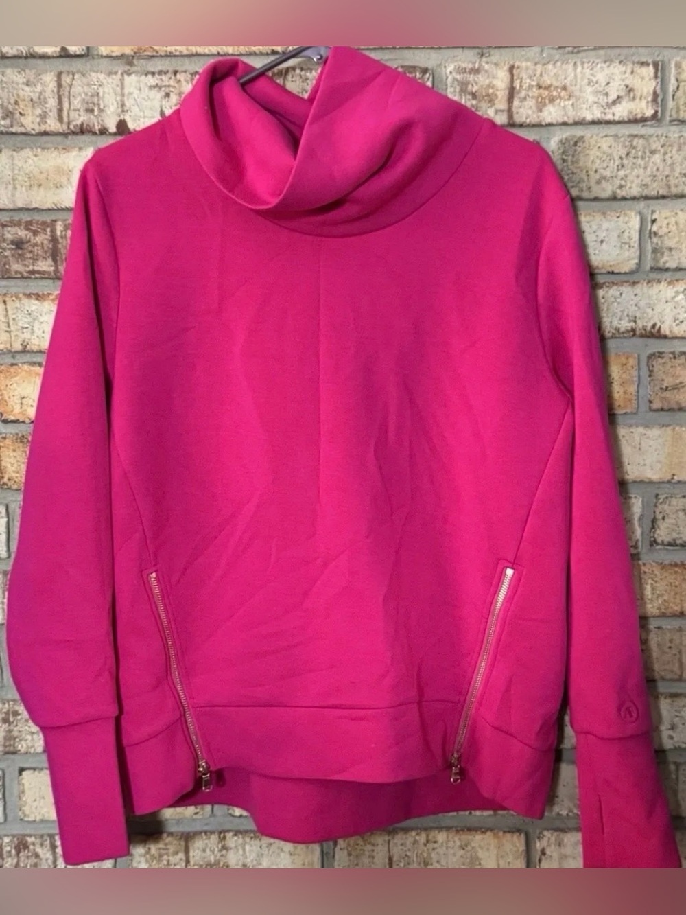 Addison Bay Pink Women's Cowl Neck Pullover Sweatshirt S